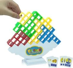 LAEKOU 48 Pcs Tetra Tower Game Balance Stacking Blocks, Two Player Balancing Board Games For Kids & Adults, Team Building STEM Toys For Family, Parties, Travel, Activities -BEYBLADE Sale Store 51PAowTidWL. AC