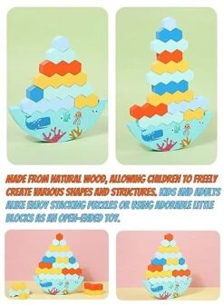 New Tetra Tower Balance Stacking Blocks Game, Educational Stacking Balancing Games, Team Building Blocks Toy For Aged 3+ Kids, Family, Parties, Travel (Sea Animal) -BEYBLADE Sale Store 51PDeNuXQUL