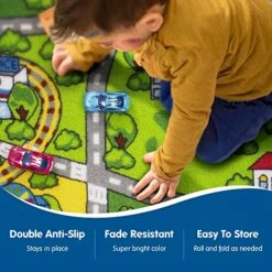 Booooom Jackson Dinosaur Rug,Kids Car Rug Car Mat For Kids Toy Cars,Kids Carpet Playmat Rug Kids Car Play Rug Play Mats For Floor -BEYBLADE Sale Store 51PmB2VfYsL