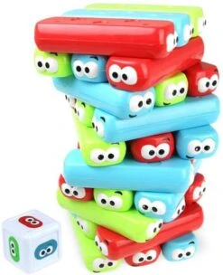 Wonuu Timber Tower Block Stacking Game Colored Cartoon Plastic Building Blocks Board Educational Toy Game -BEYBLADE Sale Store 51QFqssPL4L