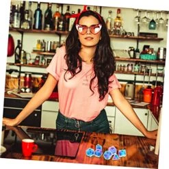 SAFIGLE 21 Pcs Luminous Multi-Sided Dice Poker Dice LED Toys Matching Robes For Couples Set Classic Dice Game Big Dice Entertainment Multi-Sided Game Dices Role Playing Game Dices Supplies -BEYBLADE Sale Store 51RvX6n6x6L