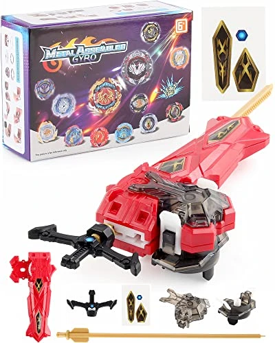 Desamvap Bey Battling Tops Burst Power Custom Sword Launcher, B-200 Xiphoid Xcalibur Bey Launcher LR Left Right Spin DB Layer System Compatible With All Bey Burst Series (Red) 6 Desamvap Bey Battling Tops Burst Power Custom Sword Launcher, B-200 Xiphoid Xcalibur Bey Launcher LR Left Right Spin DB Layer System Compatible With All Bey Burst Series (Red) - Image 4