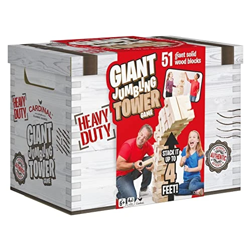 Spin Master Games Giant Jumbling Tower Party Game With 51 Wood Blocks, For Families And Kids Ages 6 And Up, Multicolor, (6058969) 4 Spin Master Games Giant Jumbling Tower Party Game With 51 Wood Blocks, For Families And Kids Ages 6 And Up, Multicolor, (6058969) - Image 2