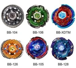 Gyros 6 Pack Bey Burst Battling Tops Metal Fusion Starter Set With Stickers Two Launchers