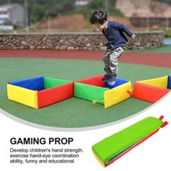 BESPORTBLE Carpet Tiles Hopscotch Squares Set Portable Fun Conditioning Agility Training Children Floor Playing Crawling Game Playroom Gym Fine Motor Skills Toy (Mixed Color 2) Outdoor Playset -BEYBLADE Sale Store 51TGd8amUOL