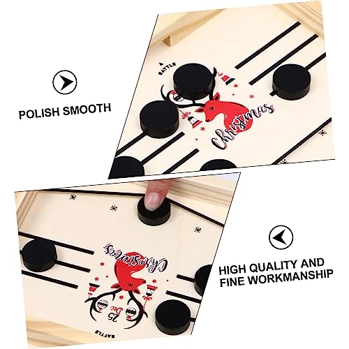 Ibasenice 2 Sets Catapult Chess Wooden Chess Board Air Hockey Football Toys Winner Fun Toys Catapult Game Plaything Educational Plaything Board Game Child Desktop Air Hockey Puck 5 Ibasenice 2 Sets Catapult Chess Wooden Chess Board Air Hockey Football Toys Winner Fun Toys Catapult Game Plaything Educational Plaything Board Game Child Desktop Air Hockey Puck - Image 3