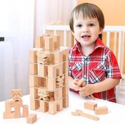 Atoylink 63Pcs Wooden Stacking Board Games For Kids Toddler Tower Building Blocks With Acrylic Board Cat & Mouse Balancing Family Games Montessori Toys For For 2 3 4 Year Old Boys Girls Gift -BEYBLADE Sale Store 51UFoKMdkoL