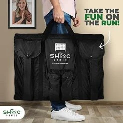 SWOOC Games - Giant Four In A Row (All Weather) Outdoor Game With Carrying Case And Noise Reducing Design - 60% Quieter - Jumbo Connect 4 Discs To Win - Oversized Yard Game For Kids, Adults, & Family -BEYBLADE Sale Store 51UTczVmw4L