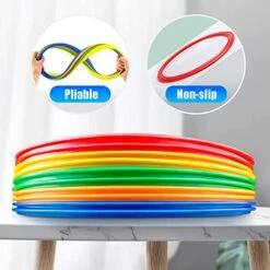 WXYZ Fun Hopscotch Ring Game For Kids, 5 Rings And 5 Connectors, 36cm/14in Agility Circle (Color : 5pcs, Size : 36cm) -BEYBLADE Sale Store 51V0PoeIPJL