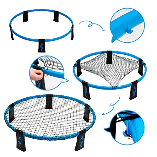 PlayZap Roundnet Ball Beach Ball Game Set Outdoor Indoor Team Sports Ball Game Backyard Lawn Kids Teenager Adult Gift For Friends Family Orange 7 PlayZap Roundnet Ball Beach Ball Game Set Outdoor Indoor Team Sports Ball Game Backyard Lawn Kids Teenager Adult Gift For Friends Family Orange - Image 5