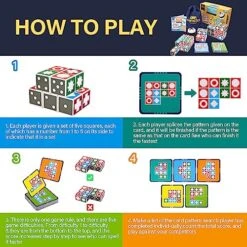 FUNTACTICS XXL Wooden Matching Puzzle Game | Family Board Games For Children And Adults With Extra Large Pattern Cubes | Educational Spatial And Analytical Thinking Toy For Kids From Age 3+ -BEYBLADE Sale Store 51XswGpcBoL