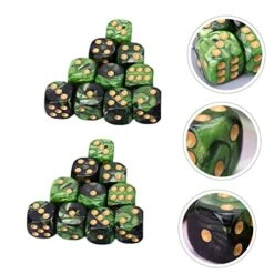 Polyhedral Dice 25pcs 6 Acrylic Dice Role Playing Dice Bulk Dice D20 Dice Green Dice For Women Dice Table Dice Black D6 Desktop Game Props Bulk Dice Table Game Party Dice -BEYBLADE Sale Store 51ZE8bIZQtL