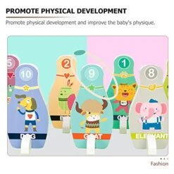 Ibasenice Infant Toys 2 Sets Wooden Toy Wood Sports Cartoon Games Bowling Development Early For Mini Game Plaything Animal Indoor Play Educational Interactive Toss Kit Supplies Toys Wooden Toys -BEYBLADE Sale Store 51ZFqaqG9rL