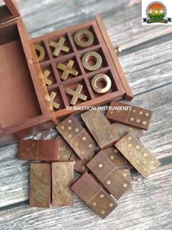 GENERIC SX Nautical Instruments Handmade Wooden Tic Tac Toe Game -BEYBLADE Sale Store 51ZHFEMnpTL