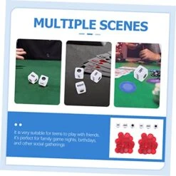 HOLIDYOYO Dice Game Chip 2 Sets Game Dice For Women Classic Center Right Dice Game Dice Set Right Left Center Game Dice Cool Gadgets For Teens Dice Games For Dice Games For Families Chip