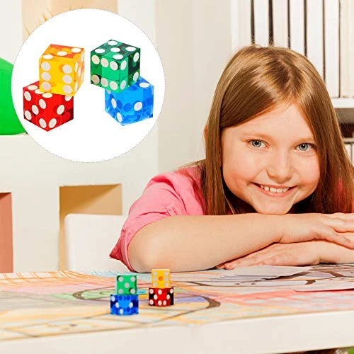 FOMIYES Mini Toys Liars Dice Educational 4Pcs Precision Acrylic Dices 19mm Casino Craps Dice With Razor Edges And Corners Entertainment Dies Set Game Pieces For RPG Poker Cars Suit Car Toys 3 FOMIYES Mini Toys Liars Dice Educational 4Pcs Precision Acrylic Dices 19mm Casino Craps Dice With Razor Edges And Corners Entertainment Dies Set Game Pieces For RPG Poker Cars Suit Car Toys