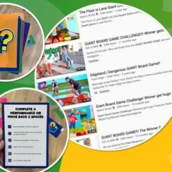 The Social Store Giant Outdoor Games For Kids 6-8 - Educational Card Game For Kids 5-7 With Jumbo Dice - | 250 Fun Challenges | Quick Set Up | Lawn & Floor | - Learning Board Trivia For Toddlers 4-8 -BEYBLADE Sale Store 51b281jodHL