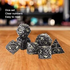 VINGVO Dice Toy, Rolling Coated Brass Dice Set Hollow -BEYBLADE Sale Store 51bhCUFadBL