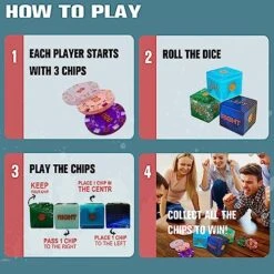 Resin Dice Molds + Chips Silicone Molds For Epoxy，Left Right Center Dice Game Resin Molds，Chips And 3D Dice Resin Silicone Molds Set，LCR Game Dice Chips Mold Kit，Handmade Craft Tool Game Lovers Gifts -BEYBLADE Sale Store 51f1aQIDh5L