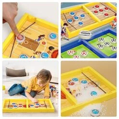 Soccer Gifts Fast Sling Puck Game Plastic Sling Football Shot Board Game Large Table Interaction Speed Track Toy For Party Home Family Parents-Child Boys Girls Adult Yellow -BEYBLADE Sale Store 51feI5PqyFL