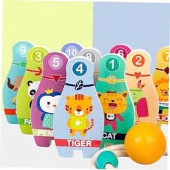 SAFIGLE 2 Sets Bowling Ball Toy Wooden Toddler Toys Outdoor Play Toys For Kids Tracksuit Set Childrens Bowling Ball Kids Birthday Party Game Wood Bowling Set Bowling Playthings Bowling Toy -BEYBLADE Sale Store 51fxjczTFTL