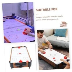 INOOMP 1pc Ice Hockey Table Micro Toys Hockey Toys Air Hockey Puck Table Ice Hockey Game Board Game Toy Funny Ice Hockey Toy Checkerboard Desktop Child Wood White Mini Toy -BEYBLADE Sale Store 51g3O2XIl6L