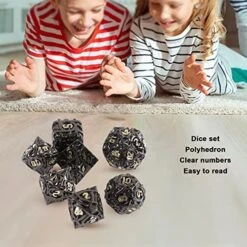 VINGVO Dice Toy, Rolling Coated Brass Dice Set Hollow -BEYBLADE Sale Store 51grstdsarL