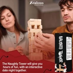 Zealous Nutrition Stacking Wooden Block Game For Grown Ups – Couple Dare Questions – All Genders & Relationships – Exciting, Pleasing, & Funny Challenges - Make Date & Game Night Fun W/ 54 Pieces -BEYBLADE Sale Store 51iwApPL0bL