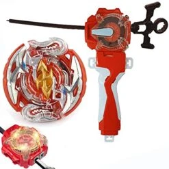 Bey Battle Burst B-111 No.1 Crash Ragnaruk.11R.Wd Booster Starter + LR Sparking String Launcher (Left & Right Turning) & Grip