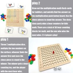 Wooden Montessori Multiplication Board Game Toys For Multi Purpose Educational Wooden Math Multiplication Board Game Montessori Children Math Counting Blocks Board For Toddlers Kids Over 3 Years Olds -BEYBLADE Sale Store 51kNocV5zjL