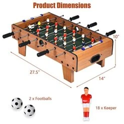Goplus Mini Foosball Table, 27in Soccer Game Table W/ 2 Footballs And Soccer Keepers, Portable Football Game Set For Kids & Adults In Office, Game Room, Living Room -BEYBLADE Sale Store 51kRp0xba9L