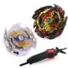 Battling Game Tops Metal Fusion Starter Set | Launcher Included | 2Set - Cho-Z Achilles.00DM/Ace Dragon. St. Ch With 4D Launcher Grip Gyro Top Set -BEYBLADE Sale Store 51l2x3632zL