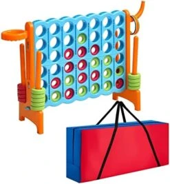 COSTWAY Jumbo 4-to-Score Giant Game Set For Kids & Adults, 2.5Ft Indoor Outdoor Game With Basketball Hoop, Ring Game, 42 Jumbo Rings, Quick-Release Slider, Perfect For Birth & Holiday Party 22 COSTWAY Jumbo 4-to-Score Giant Game Set For Kids & Adults, 2.5Ft Indoor Outdoor Game With Basketball Hoop, Ring Game, 42 Jumbo Rings, Quick-Release Slider, Perfect For Birth & Holiday Party -BEYBLADE Sale Store 51mEPoHPJRL. AC