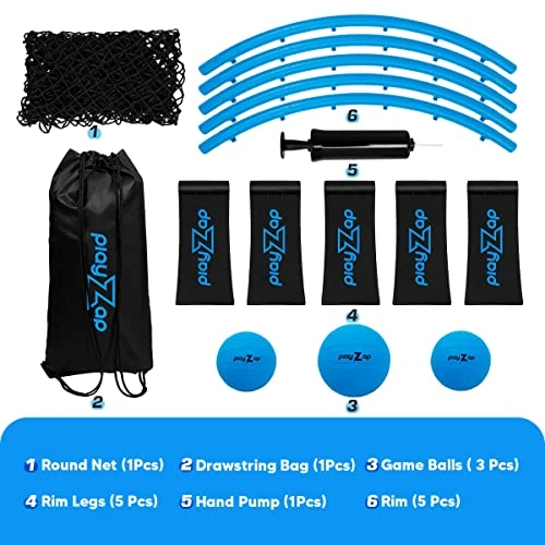 PlayZap Roundnet Ball Beach Ball Game Set Outdoor Indoor Team Sports Ball Game Backyard Lawn Kids Teenager Adult Gift For Friends Family Orange 6 PlayZap Roundnet Ball Beach Ball Game Set Outdoor Indoor Team Sports Ball Game Backyard Lawn Kids Teenager Adult Gift For Friends Family Orange - Image 4