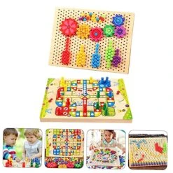 SAFIGLE 1 Set Splicing Board Kids Sports Toys Flying Toys For Kids Educational Toys For Kids Child Preschool Puzzle Toys Early Educational Toys Baby Wood Puzzle Toy Board Game -BEYBLADE Sale Store 51nwkqrirtL