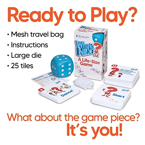 Family Board Game For Kids & Adults – Get Active With A Life-Size Kids Game For Ages 4+ Where You Are The Game Piece – Board Games For Family Night With Large Die & 25 Action Game Tiles By M&J Games 3 Family Board Game For Kids & Adults – Get Active With A Life-Size Kids Game For Ages 4+ Where You Are The Game Piece – Board Games For Family Night With Large Die & 25 Action Game Tiles By M&J Games
