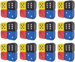 Macro Giant 6 Inch PU Foam Jumbo Big Playing Dice, Set Of 4, Basic Color, Math Teaching, Teaching Aids, Board Games, Kid Toy -BEYBLADE Sale Store 51opMj2qCTL. AC