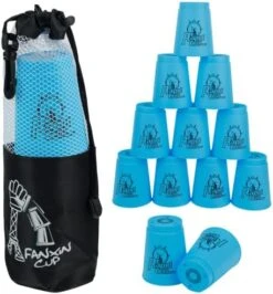 Joyibay 48pcs Sports Stacking Cups, Fast Paced Fun Game For Challenge Competition, Speed Training Game, Travel Party Gift For Kids And Adults, Blue+Green -BEYBLADE Sale Store 51p8cZLhzIL. AC