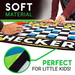 Franklin Sports Checkers And Four In A Row Mat Game - Addictive Family Fun! - Soft Play Mat For Kids Of All Ages - Comes With 42 Plastic Pucks -BEYBLADE Sale Store 51pLoL20QML