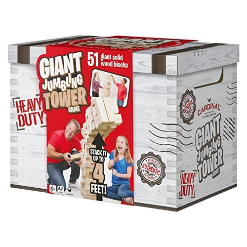 Spin Master Games Giant Jumbling Tower Party Game With 51 Wood Blocks, For Families And Kids Ages 6 And Up, Multicolor, (6058969) 5 Spin Master Games Giant Jumbling Tower Party Game With 51 Wood Blocks, For Families And Kids Ages 6 And Up, Multicolor, (6058969) - Image 3