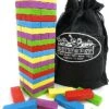 Matty's Mix-Up 60pc Large Colorful Wooden Tumble Tower Deluxe Stacking Game With Storage Bag -BEYBLADE Sale Store 51psg5qXWfL