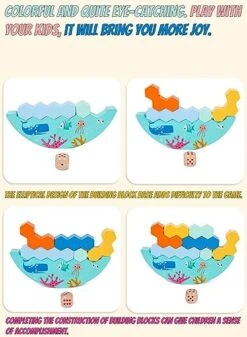 New Tetra Tower Balance Stacking Blocks Game, Educational Stacking Balancing Games, Team Building Blocks Toy For Aged 3+ Kids, Family, Parties, Travel (Sea Animal) -BEYBLADE Sale Store 51qMPxQjzEL