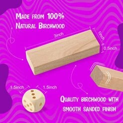 BETTERLINE Wooden Tower Stacking Blocks Game - 48 Pieces - Tumbling Tower Toy For Kids & Adults - Classic Family Game 11 BETTERLINE Wooden Tower Stacking Blocks Game - 48 Pieces - Tumbling Tower Toy For Kids & Adults - Classic Family Game -BEYBLADE Sale Store 51r9TlB59pL