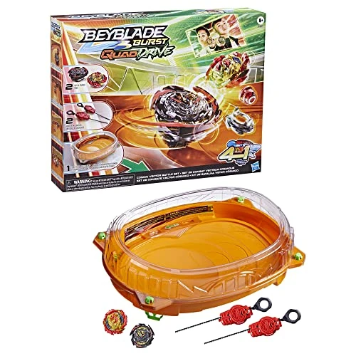 BEYBLADE Burst QuadDrive Cosmic Vector Battle Set - Battle Game Set With Beystadium, 2 Battling Top Toys And 2 Launchers For Ages 8 And Up 4 BEYBLADE Burst QuadDrive Cosmic Vector Battle Set - Battle Game Set With Beystadium, 2 Battling Top Toys And 2 Launchers For Ages 8 And Up - Image 2