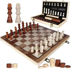 Demiwise Magnetic Chess Sets - Chess & Checkers Set (2 In 1), 2 Extra Queens, Magnetic Chess Board, Checkers Board Portable Folding Board Game For Adults And Kids -BEYBLADE Sale Store 51rVBZPIfxL. AC
