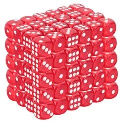 SAFIGLE 100pcs Desktop Accessories Role Playing Dice Red White Dice Game Dice Drinking Dice Party Digit Dices Big Dice Party Accessories Game Props Gift Card Christmas Child
