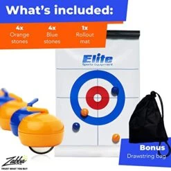 Elite Sportz Equipment Curling Game - Tabletop Games For Adults, Kids & Families - 4 Ft X 1 Ft Mat For Indoor Fun W/Bonus Travel Bag - Ages 6 & Up 9 Elite Sportz Equipment Curling Game - Tabletop Games For Adults, Kids & Families - 4 Ft X 1 Ft Mat For Indoor Fun W/Bonus Travel Bag - Ages 6 & Up -BEYBLADE Sale Store 51sJ7XphpvL