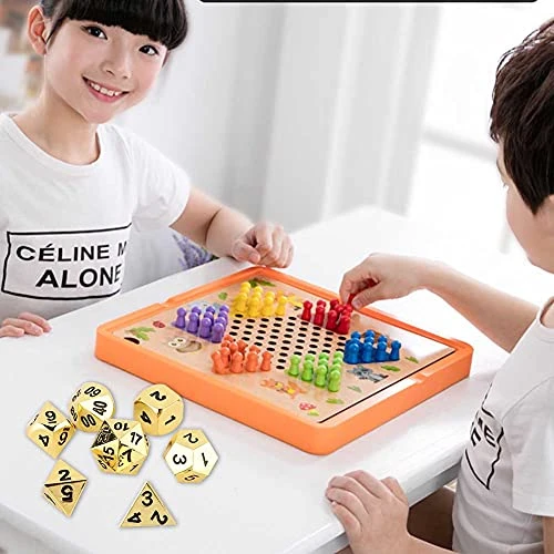 ZJchao Multi Sided Dice, Metal Dice, Portable For Casino Theme Activity(Imitation Gold) 6 ZJchao Multi Sided Dice, Metal Dice, Portable For Casino Theme Activity(Imitation Gold) - Image 4