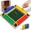 Wooden Shut The Box – Indoor Dice Game – Ideal For 2-4 Players – Great Family Game – Colorful Design - Comfortable Felt – Smart Math Game For Kids – Fun Learning Board Game - Nice Gift Packaging -BEYBLADE Sale Store 51tiaoZhXoL