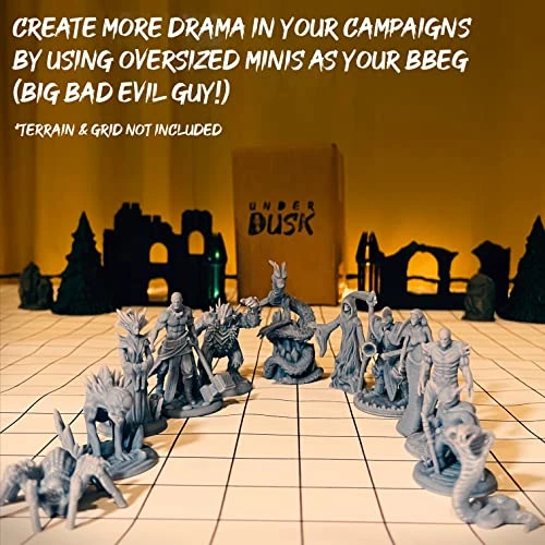 Underdusk Large Scale DND Miniatures For Tabletop Games | Highly Detailed D&D Minis | Paintable RPG Monster Bosses (12 Pack) 5 Underdusk Large Scale DND Miniatures For Tabletop Games | Highly Detailed D&D Minis | Paintable RPG Monster Bosses (12 Pack) - Image 3